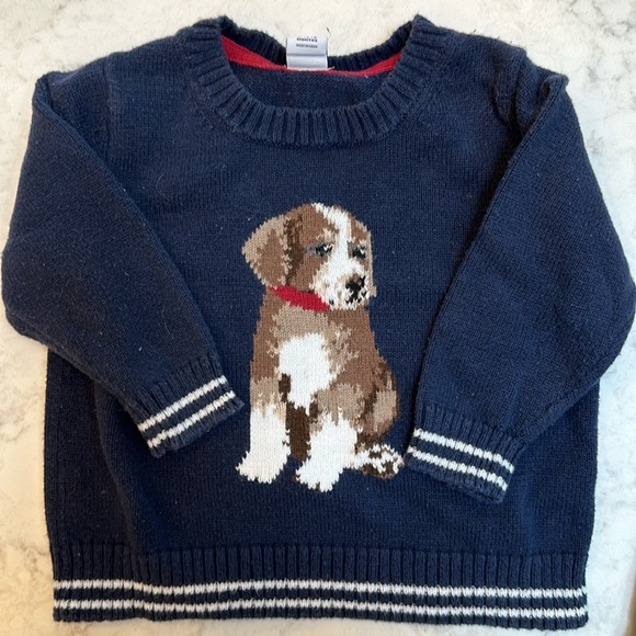 Janie & Jack 6-12m bundle pants & dog sweater - Picture 2 of 4